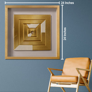 Golden Vortex Shadow Box for Wall Decoration