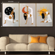 Yoga Zenith Crystal Glass Painting - Set Of 3