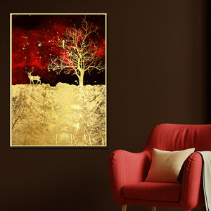 Tree of Life Framed Canvas Wall Art - (R)