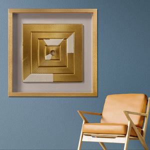 Golden Vortex Shadow Box for Wall Decoration