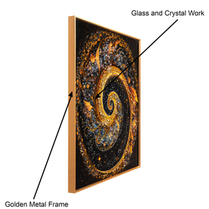 Cosmic Tapestry Crystal Glass Painting