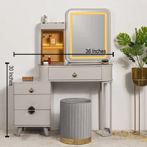 Golden Glamour  Dressing Table & Vanity Set