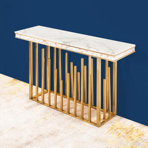 Golden Spectra Console Table (Stainless Steel)