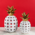 Golden Crown Pineapple Decorative Ceramic Vase And Showpiece - Pair