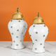 Royal Gold Sphere Decorative Ceramic Vase And Showpiece - Pair