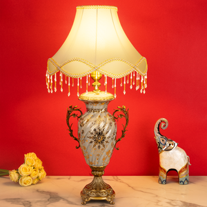 Royal Luster Decorative Ceramic Table Lamp for Bedroom