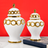 Gilded Blossom Ceramic Vase - Set Of 2