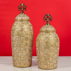 Ancient Elegance Ceramic Vase - Set of 2