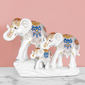 Elephant Family Unity Table Decoration Showpiece