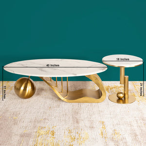 Golden Mesa Coffee Table (Stainless Steel)