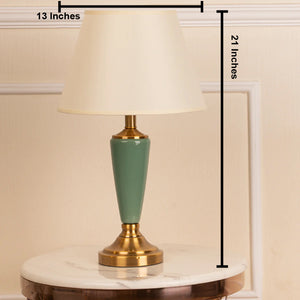 The Colonial Green and Gold Decorative Table Lamp