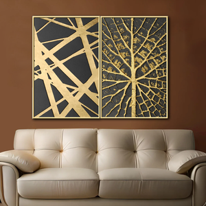 Colaba Abstract Framed Canvas Print - Pair