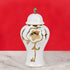 Verdant Gold Harmony Decorative Ceramic Vase And Showpiece - Medium