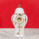 Verdant Gold Harmony Decorative Ceramic Vase And Showpiece - Medium