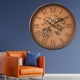 Flux Dial Luxury Designer Wall Clock With Moving Gear Mechanism (Steel Body)