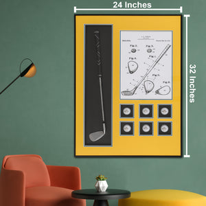 Golfer’s Gallery Shadow box (Yellow) (B)