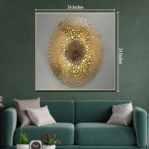 Circular Charm Framed Crystal Glass Painting