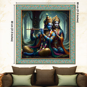 The Whispers of Love Radha Krishna Painting for Home