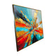 Color Explosion 100% Hand Painted Wall Painting(With outer Floater Frame)