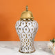 Peacock Elegance Decorative Ceramic Vase And Showpiece - Medium