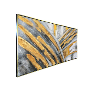 Radiance in Motion Handpainted Wall Painting (With outer Floater Frame) - Small