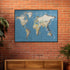 World Map Spectacular Shadow Box Wall Decoration Piece - Dark Blue (Medium)