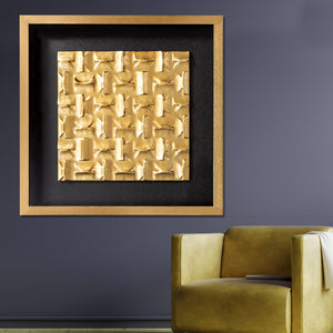 Golden Matrix Shadow Box for Wall Decoration