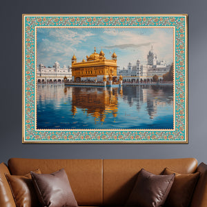 Divine Reflections of the Amritsar Golden Temple Painting For Home