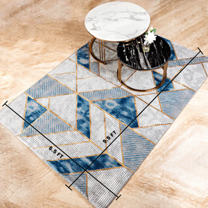 The Sede Patterned Floor Rug Blue (5 X 7.5 Feet)