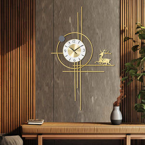 Golden Elixir Metal Wall Clock