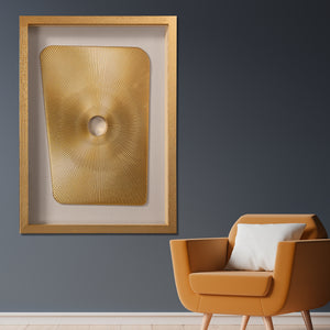 Modern Sunburst Abstract Shadow Box for Wall Decoration