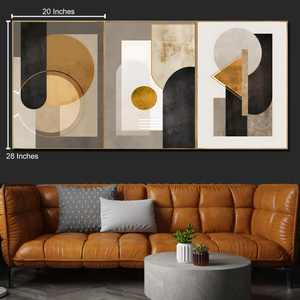 Serene Abstraction Canvas Print - Set of 3