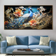 Golden Peacock Serenade Crystal Glass Painting