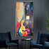 Rhythmic Hues 100% Hand Painted Wall Painting (With outer Floater Frame)