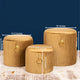 Elegance Essence Storage Ottoman - Set of 3 (Golden)