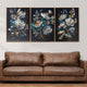 Heavenly Flora Crystal Glass Painting - Set of 3