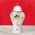 Verdant Gold Harmony Decorative Ceramic Vase And Showpiece - Big