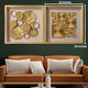 Luxe Geometry & Golden Cosmos Shadow Box for Wall Decoration - Set of 2