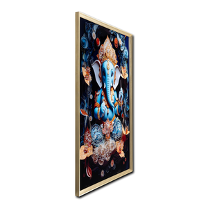 Ganesh ji Luminosity Crystal Glass Painting for Wall Decoration