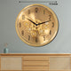 The Moving Hour Luxury Designer Wall Clock With Moving Gear Mechanism - Gold