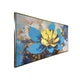 Golden Lotus Bloom 100% Hand Painted Wall Painting(With outer Floater Frame)