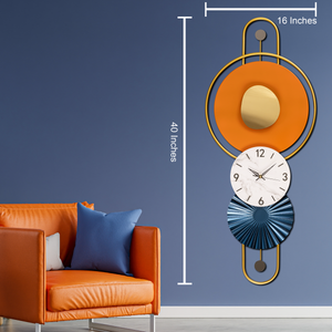 Geometric Harmony Metal Wall Art Clock