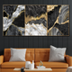 Golden Veins Canvas paintings - Set of 3