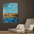 Abstract Tapestry Handpainted Wall Paintings For Living Room (With outer Floater Frame)