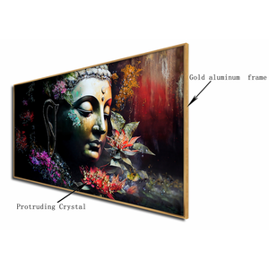 Buddha's Tranquil Garden Crystal Glass Painting