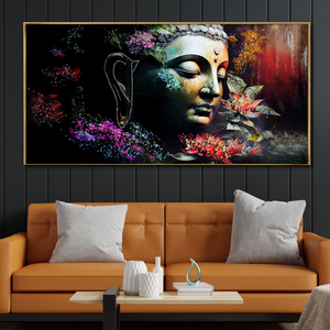 Buddha's Tranquil Garden Crystal Glass Painting