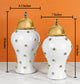 Royal Gold Sphere Decorative Ceramic Vase And Showpiece - Pair