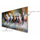 Seven Horses Whisper in the Wind  Crystal Glass Painting