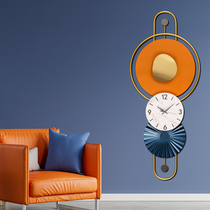 Geometric Harmony Metal Wall Art Clock