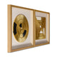 Eclipse Motion & Golden Vortex Shadow Box for Wall Decoration - Set of 2